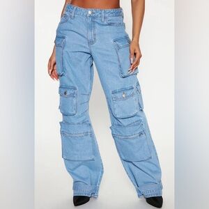 Light Blue Cargo Jeans